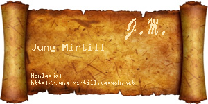 Jung Mirtill névjegykártya